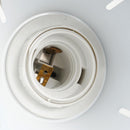 Plafoniera con 4 Faretti LED da Soffitto Orientabili in Metallo Cromato Grigio Ø13x16x72 cm 