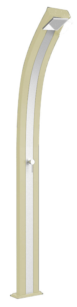 prezzo Doccia Solare da Esterno Giardino 25L Miscelatore Arkema Spring Fascia Inox Champagne Bronze