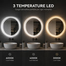 Specchio Rotondo Ø70cm con Spirale LED a 3 Colori Dimmerabile Accensione Touch      