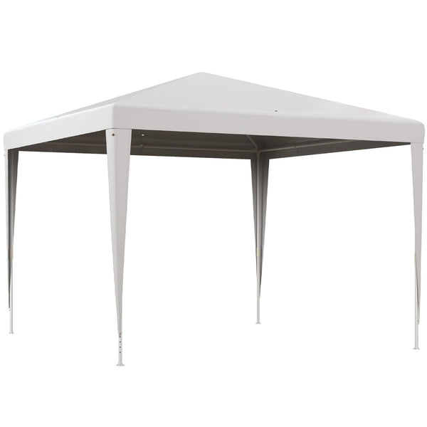 acquista Gazebo da Giardino 293x293 cm Pieghevole e Portatile con Copertura Anti UV Bianco