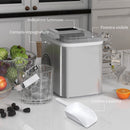 Macchina del Ghiaccio da 1.2L con Indicatori e Autopulizia 22,8x30,3x29 cm in PP e Rame Bianco
