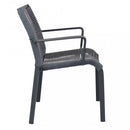 Poltrona Catalina 55x60x87 h cm in Alluminio Antracite
