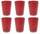 Set 6 Bicchieri Ø8x10 cm in Vetro Villa d'Este Home Tivoli Cancun Rossi