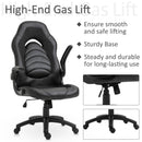 Sedia da Gaming Ergonomica 66,5x51x115-125 cm in Similpelle  Nera
