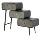 Mobiletto 3 Cassetti Iron School 86x29,5x71 cm in Ferro Grigio