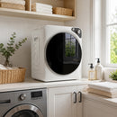 Asciugatrice Portatile 49x43x61 cm Potenza 1000W con 5 Programmi e Timer in PCM e Acciaio Inox Bianco      