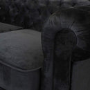 Divano 2 Posti 170x81x77 cm in Tessuto Nero