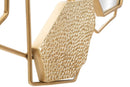 Specchio Stone 91x4x52 cm in Ferro e MDF e Specchio Oro      