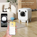 Lettiera Autopulente XXL per Gatti Smart Wifi con App e Controllo Capacità 70L Bianco      
