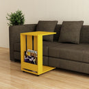 Tavolino da divano 37x45x67 cm Edi porta pc e riviste mostarda
