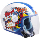 Casco Jet per Bambini Visiera Lunga CGM Comics 206G Blu
