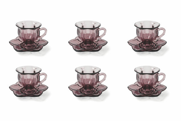 Set 6 Tazzine da Caffè Ø7x7 cm in Vetro Villa d'Este Home Tivoli Glass Viola acquista