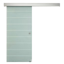 Porta Scorrevole Vetrata 90x205 cm Smerigliata e Satinata 