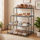 Scaffale Porta Piante 94x84x110 cm a 4 Livelli in Acciaio Verde Scuro      