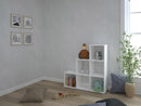 Libreria 6 Ripiani 104x33x109 cm a Forma di Piramide Bianca