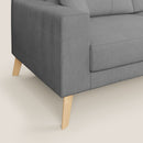 Divano 2 Posti 146x95x91 cm in Tessuto Grigio