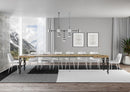 Tavolo Allungabile 140-400x90x77 cm Karamay Quercia Natura Telaio Antracite 