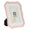 Cornice Margot Rosa 17x1,4x21,9 cm in Zinco e Vetro Rosa e Oro
