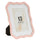 Cornice Margot Rosa 17x1,4x21,9 cm in Zinco e Vetro Rosa e Oro