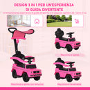 Macchina Cavalcabile a Spinta per Bambini 85,5x40,5x95 cm con Licenza Mercedes Benz G350 Tettuccio e Maniglia in PP Rosa  
