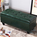 Panca Contenitore in Similpelle Cassapanca Capiente Verde