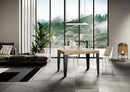  Tavolo Allungabile 140-244x90x77 cm Flame Quercia Natura Telaio Antracite