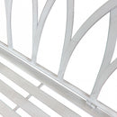 Panca Annette Bianco Antico 128x40x93 h cm in Acciaio Bianco