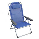 Spiaggina Bibione Alta con Cuscino 67x65x99 h cm in Textilene Azzurro