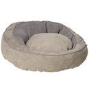 Cuccia Imbottita per Cani e Gatti 85x85x35 cm in Tessuto Grigio