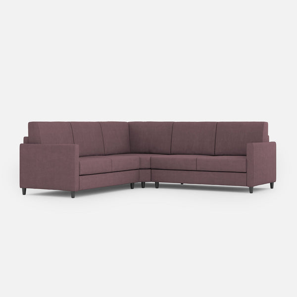 prezzo Divano Angolare 5 Posti 221x221x85 cm Karay in Tessuto Prugna