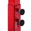 Canestro Basket Autoportante 210-260 cm Altezza Regolabile  e Ruote in Acciaio Rosso