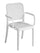 Sedia Impilabile da Giardino 56x52x86 cm in Polipropilene Bianca