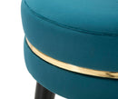 Sgabello Bar Paris Oro Ø 35x74 cm in Legno e Poliestere