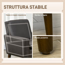 Poltrona per Salotto Moderna 75x78x81 cm in Finta Pelle Imbottita Marrone  