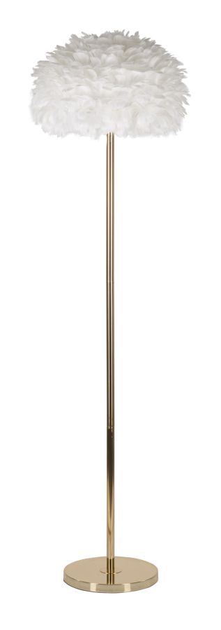 prezzo Lampada da Terra Feathers Slim Bianca Ø43x170 cm in Ferro e Plastica Bianco e Oro