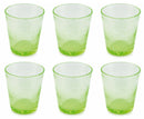 Set 6 Bicchieri Ø9x10 cm in Vetro Soffiato Villa d'Este Home Tivoli Cancun Verde Mela
