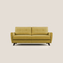 Divano Letto 3 Posti 208x97x96 cm in Tessuto Giallo