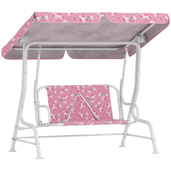 online Dondolo per Bambini Altalena da Giardino 2 Posti 112x75x120 cm Rosa