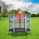 Trampolino Tappeto Elastico per Bambini Ø155x122.5 cm con Rete di Sicurezza Nero e Blu 