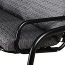 Dondolo 3 Posti 200x120x170 cm in Acciaio e Tessuto Nero