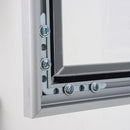 Bacheca con Apertura a Battente 51,5x48,7x2,3 cm in Alluminio con Led Silver