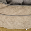 Cuccia Imbottita per Cani e Gatti 85x85x35 cm in Tessuto Grigio