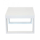 Tavolino Cuba 45x45x32 h cm in Alluminio Bianco