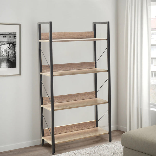 Libreria in Legno 139x73x35 cm Scaffale 4 Ripiani per Ufficio Rovere online