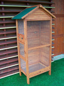 Voliera da Esterno 77x55x158 cm in  Legno Naturale 