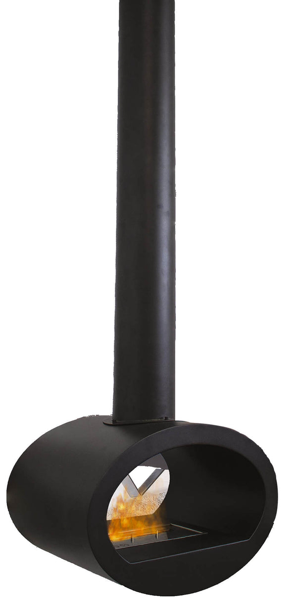 Camino a Bioetanolo da Soffitto 60x40x190 cm Karlsen Cervinia Nero online