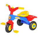 Triciclo a Pedali per Bambini con Cestino Portaoggetti Colorato 