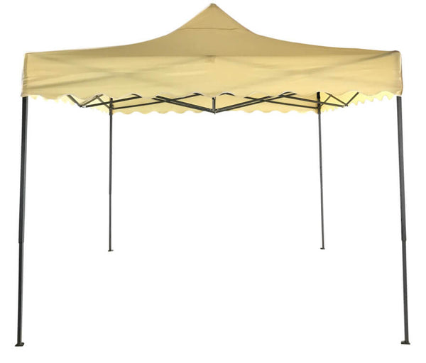 Gazebo da Giardino Pieghevole 3x3m in Acciaio e Tessuto Oxford Beige sconto