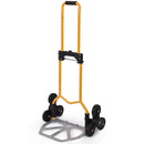 Carrello Saliscale Pieghevole Portapacchi Capacità 70 kg con 3 Ruote in Acciaio Giallo      