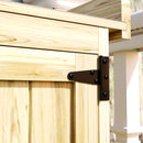 Armadietto da Esterno 74x43x88 cm Capanno Porta Attrezzi con Mensola con 2 Ante in Legno Color Legno      